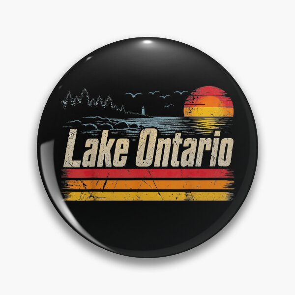 Item preview, Retro Lake Ontario Sunset Great Lakes Canada Vintage Travel Graphic designed and sold by Lexalion.