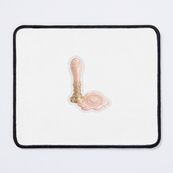 Item preview, Pink Wax Seal Stamp Sticker | Rose Gold Heart Seal | Romantic Coquette Stationery designed and sold by PawsAndpetalstudio.