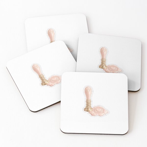Item preview, Pink Wax Seal Stamp Sticker | Rose Gold Heart Seal | Romantic Coquette Stationery designed and sold by PawsAndpetalstudio.