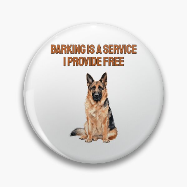 Item preview, German Shepherd Barking Watercolour Sarcastic Dog Art designed and sold by NatureUnleashed.
