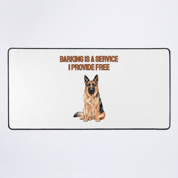Item preview, German Shepherd Barking Watercolour Sarcastic Dog Art designed and sold by NatureUnleashed.