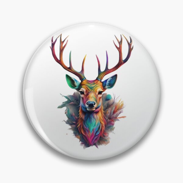 Item preview, Colorful deer watercolor wildlife deer antlers designed and sold by Loona97.
