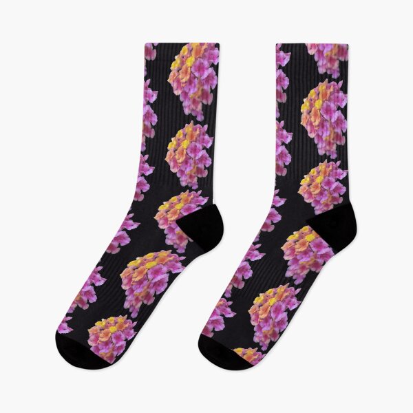 Item preview, Vibrant Pink Yellow and Orange Lantana Flower Garden Print designed and sold by BalkanBloomArt.