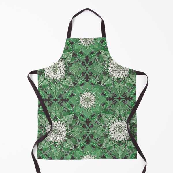 Item preview, Green Lotus Botanical Pattern – Intricate Tropical Floral & Leaf Design designed and sold by Mousy17.