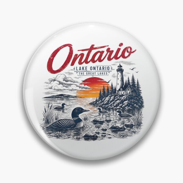 Item preview, Lake Ontario Great Lakes Lighthouse Geese Sunset Vintage Nature Graphic designed and sold by Lexalion.