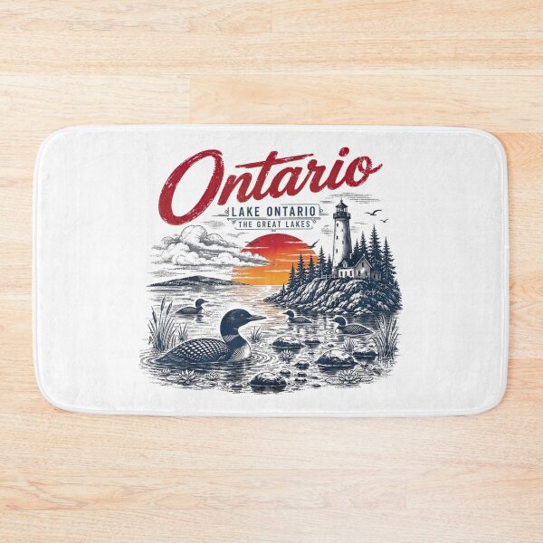 Item preview, Lake Ontario Great Lakes Lighthouse Geese Sunset Vintage Nature Graphic designed and sold by Lexalion.