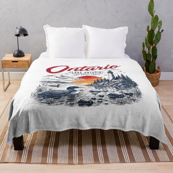 Item preview, Lake Ontario Great Lakes Lighthouse Geese Sunset Vintage Nature Graphic designed and sold by Lexalion.
