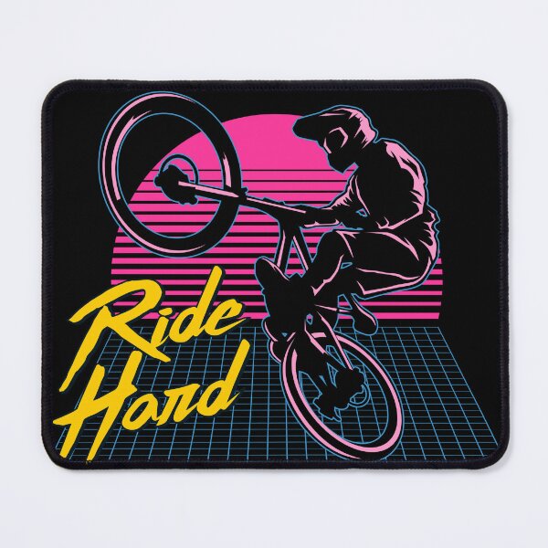 Item preview, Ride Hard Synthwave Mountain Bike BMX Retro 80s designed and sold by heedooppod.