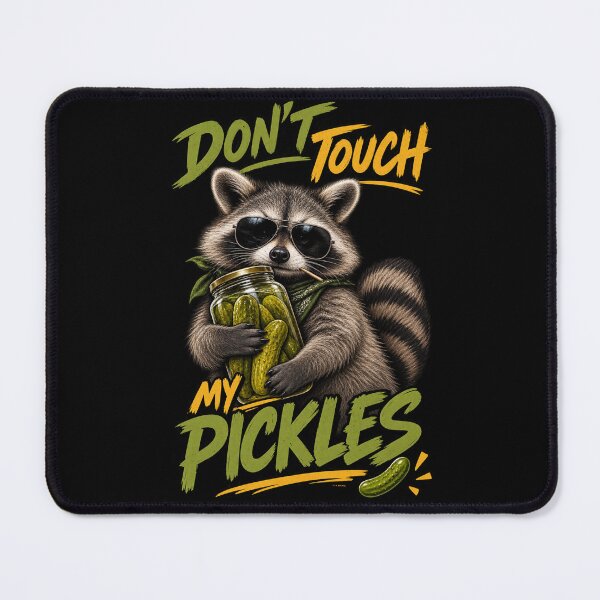 Item preview, Raccoon Eating Pickles Meme Design designed and sold by DarkRelicStudio.