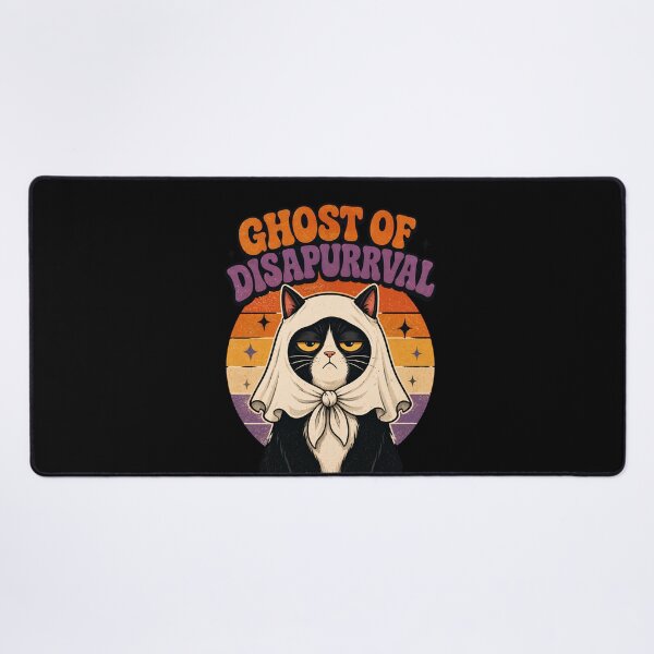 Item preview, Ghost Of Disapurrval Disapproving Cat Halloween Meme designed and sold by Retro Whiskers.