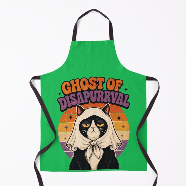 Item preview, Ghost Of Disapurrval Disapproving Cat Halloween Meme designed and sold by Retro Whiskers.