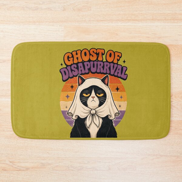 Item preview, Ghost Of Disapurrval Disapproving Cat Halloween Meme designed and sold by Retro Whiskers.