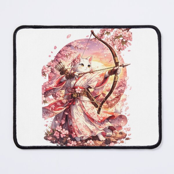 Item preview, Sakura Archer Cat Japanese Anime Fantasy designed and sold by WelLarsDigitals.