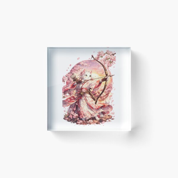 Item preview, Sakura Archer Cat Japanese Anime Fantasy designed and sold by WelLarsDigitals.