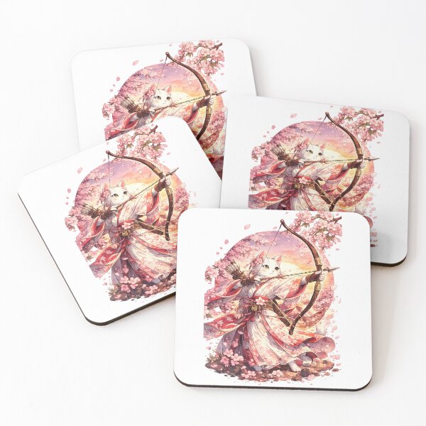 Item preview, Sakura Archer Cat Japanese Anime Fantasy designed and sold by WelLarsDigitals.