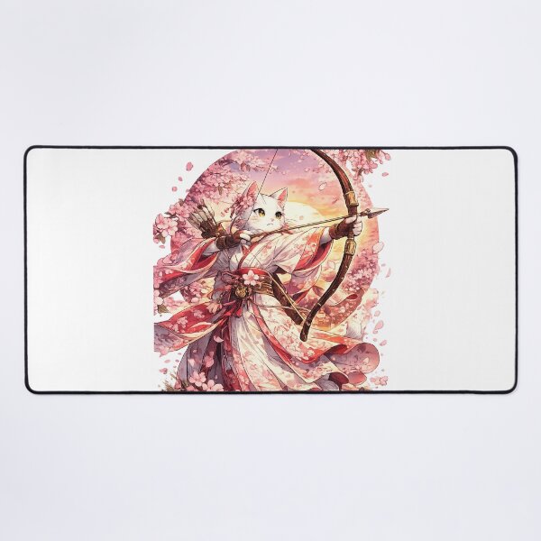 Item preview, Sakura Archer Cat Japanese Anime Fantasy designed and sold by WelLarsDigitals.