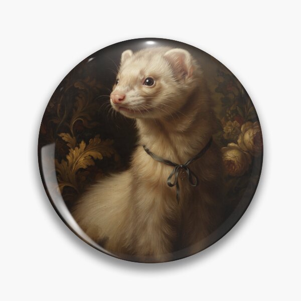 Item preview, Charming Ferret with Delicate Ribbon Bow designed and sold by Real Beast Art.