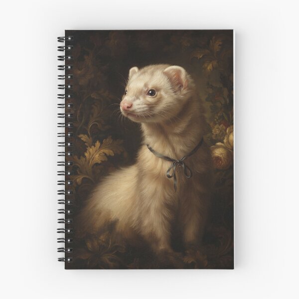 Item preview, Charming Ferret with Delicate Ribbon Bow designed and sold by Real Beast Art.