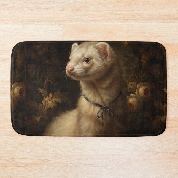 Item preview, Charming Ferret with Delicate Ribbon Bow designed and sold by Real Beast Art.
