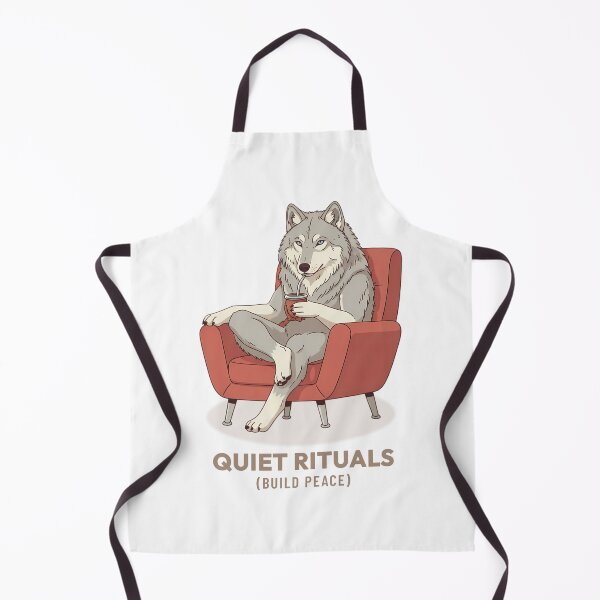 Item preview, Cozy Wolf Drinking Mate Vintage Illustration designed and sold by COZY VINTAGE animal.