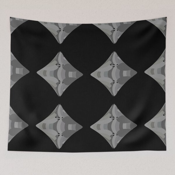 Item preview, Monochrome Futuristic Diamond Abstract Art designed and sold by PoeticRecipeST.