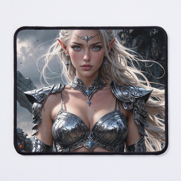 Item preview, Elf Warrior Girl– Epic Battle Scene Fantasy Art designed and sold by ShadeScapeArt.