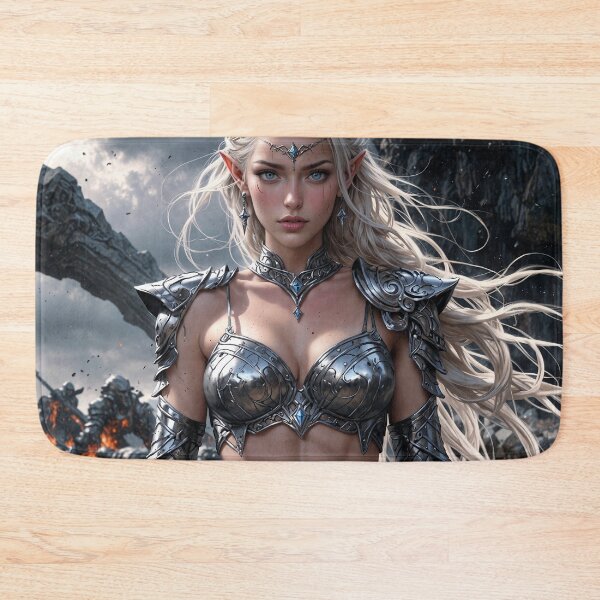 Item preview, Elf Warrior Girl– Epic Battle Scene Fantasy Art designed and sold by ShadeScapeArt.