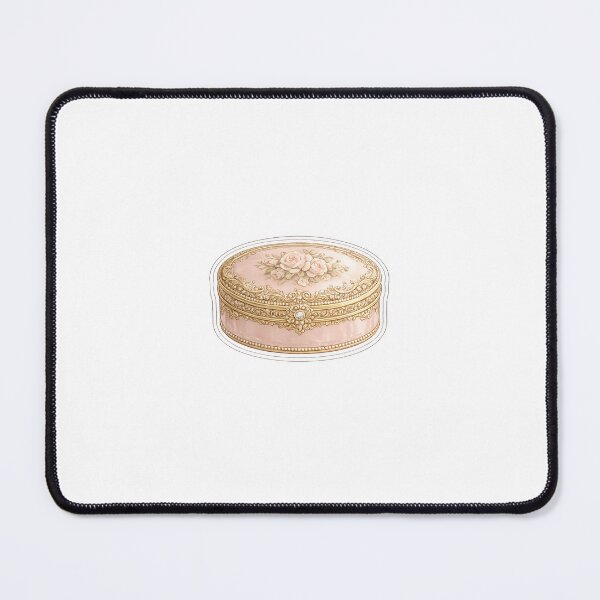 Item preview, Vintage Pink Enamel Pill Box Sticker | Rose Gold Filigree | Luxury Coquette Aesthetic designed and sold by PawsAndpetalstudio.