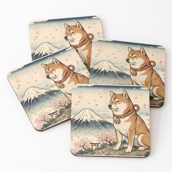 Item preview, Shiba Inu Mount Fuji Japanese Ukiyo designed and sold by GTFullShop.
