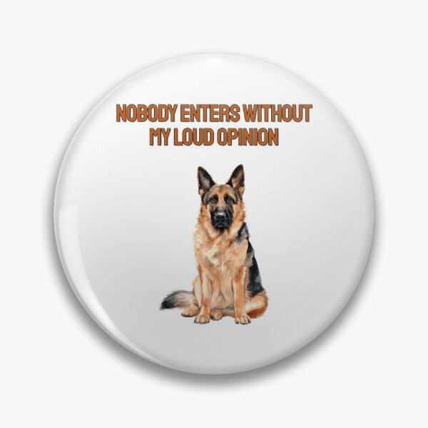 Item preview, Guard German Shepherd Watercolour Sarcastic Doorbell Dog designed and sold by NatureUnleashed.
