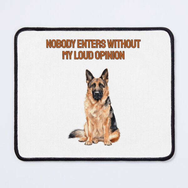 Item preview, Guard German Shepherd Watercolour Sarcastic Doorbell Dog designed and sold by NatureUnleashed.