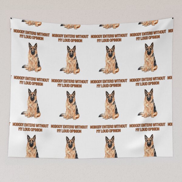 Item preview, Guard German Shepherd Watercolour Sarcastic Doorbell Dog designed and sold by NatureUnleashed.