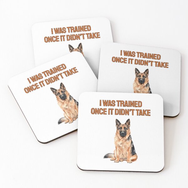 Item preview, Untrained German Shepherd Watercolour Funny Dog Saying designed and sold by NatureUnleashed.