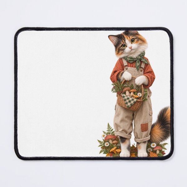 Item preview, Mushroom Forager Cat designed and sold by SirSalamander.