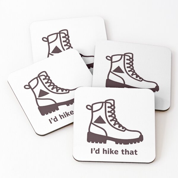 Item preview, I’d Hike That Minimal Hiking Boot Design designed and sold by GabeMountainArt.