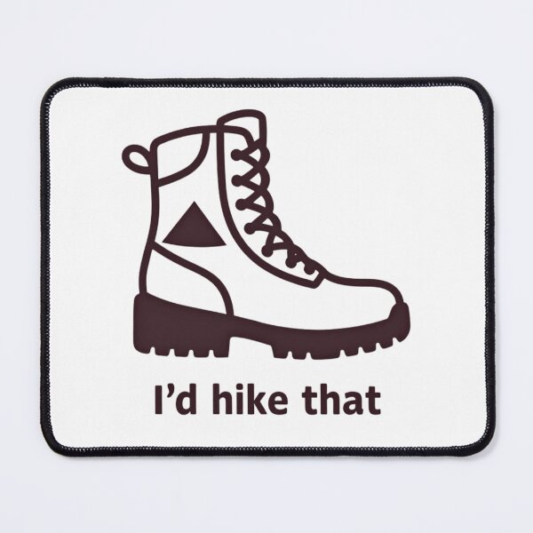 Item preview, I’d Hike That Minimal Hiking Boot Design designed and sold by GabeMountainArt.