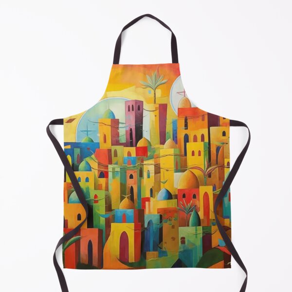 Item preview, Algerian Village Landscape – Colorful North African Art designed and sold by GSizzle1.