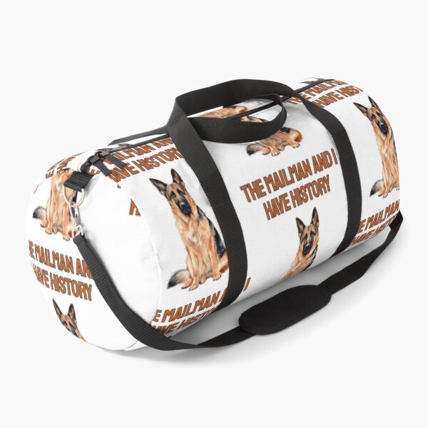 Item preview, German Shepherd Vs Mailman Watercolour Sarcastic Dog Art designed and sold by NatureUnleashed.