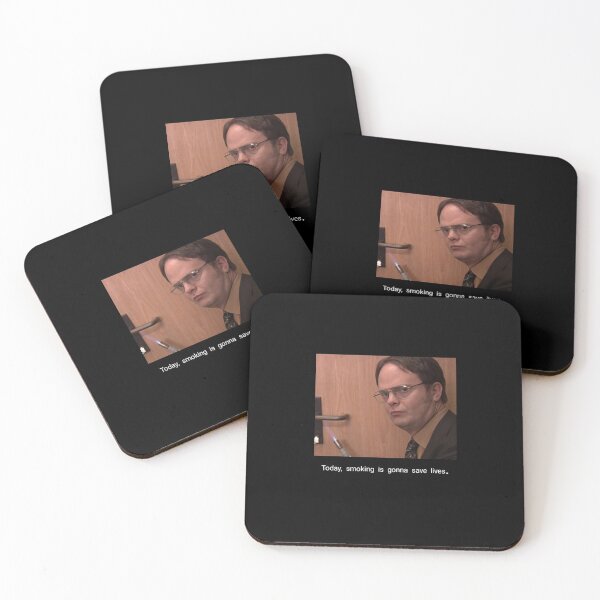 Aperçu de l'œuvre FUMER AUJOURD'HUI VA SAUVER DES VIES // Dwight Schrute, Gestion du stress // The Office US créée et vendue par SlothQueenCo.