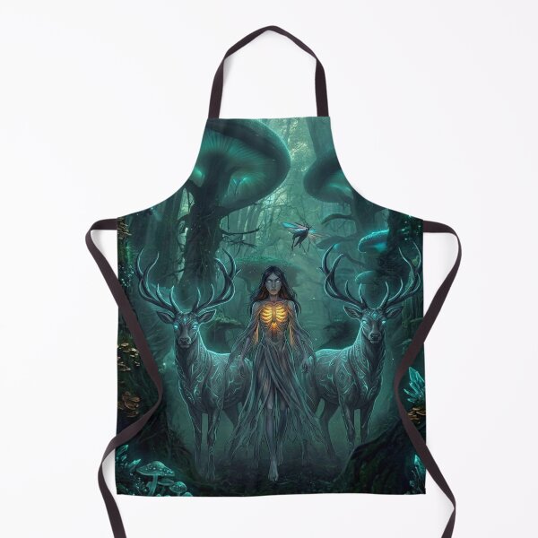 Item preview, Forest Spirit With Glowing Heart & Magical Deer designed and sold by litleelseart.