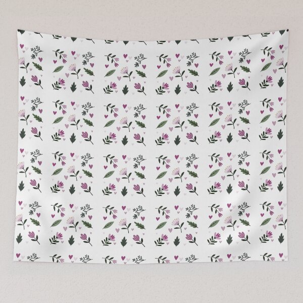 Item preview, Scandinavian Floral Elements with Hearts Vector Sticker Pack designed and sold by ElenMart.