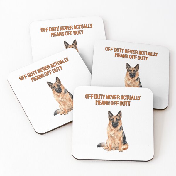 Item preview, Working German Shepherd Watercolour Sarcastic Dog Quote designed and sold by NatureUnleashed.