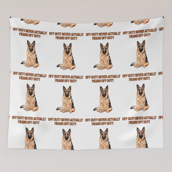 Item preview, Working German Shepherd Watercolour Sarcastic Dog Quote designed and sold by NatureUnleashed.