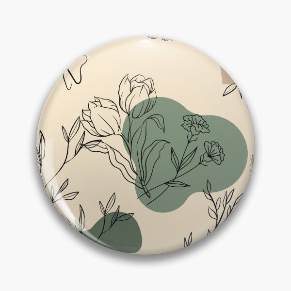 Item preview, Sage Green Botanical Line Art Warm Neutral Aesthetic designed and sold by Nature Moments.