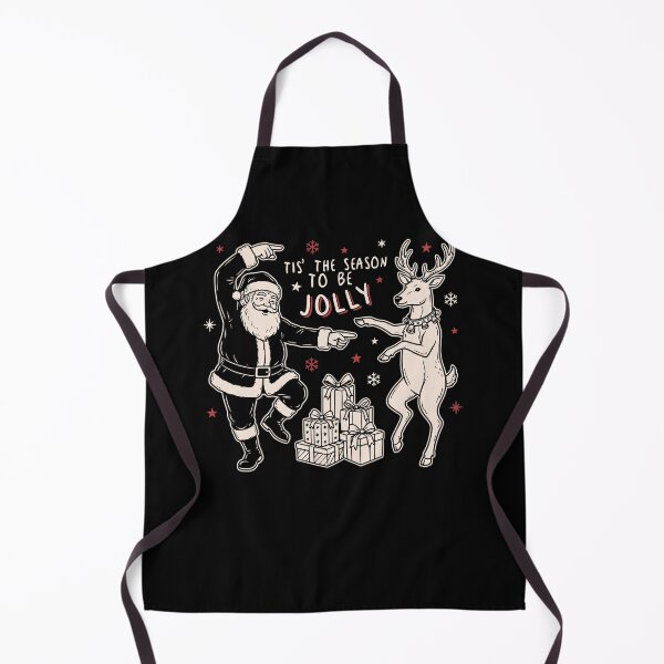 Item preview, Tis the Season to be Jolly Santa Reindeer Dancing Vintage Christmas designed and sold by Milasneeze.