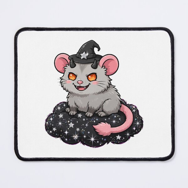 Item preview, Evil Opossum Witch Halloween PNG - Spooky Possum on Black Glitter Cloud - Trash Goth designed and sold by Luminebo.