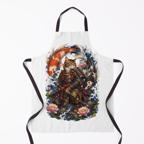Item preview, Koi Guardian Samurai Cat Japanese Anime designed and sold by WelLarsDigitals.