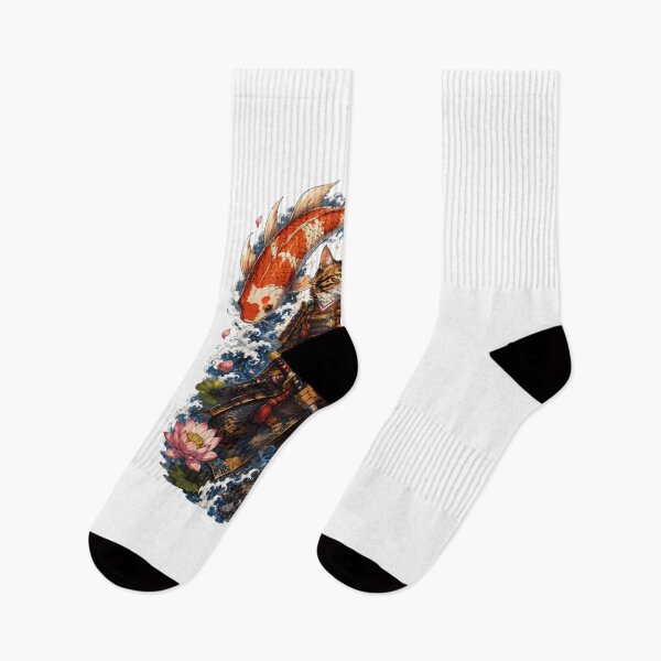 Item preview, Koi Guardian Samurai Cat Japanese Anime designed and sold by WelLarsDigitals.