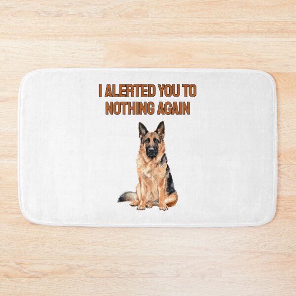 Item preview, German Shepherd False Alarm Watercolour Sarcastic Dog Art designed and sold by NatureUnleashed.