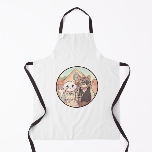 Item preview, Smilla & Fiete in American Gothic – Cat Art Parody designed and sold by 1smillaundfiete.